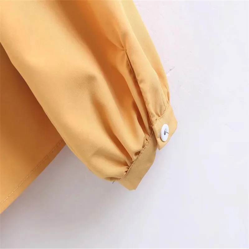 С пышными рукавами крест v образным вырезом с запахом топы blusa пикантные женские