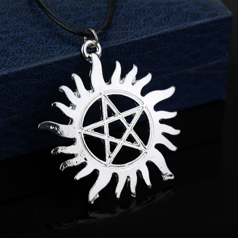 Сверхъестественная пентаграмма тайна АНТИЧНОСТЬ подвеска кожаная ожерелье Дин