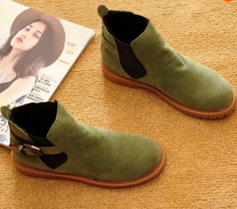 Популярные осенне-зимние женские ботинки модные замшевые ботильоны женские ботинки повседневная Брендовая обувь Размеры 35-40