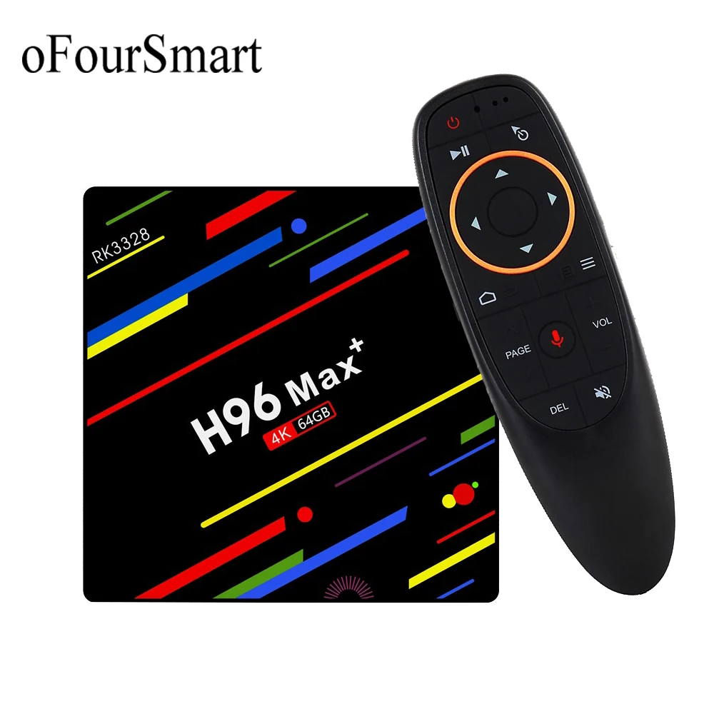 H96 MAX + Google Голосовое управление Smart TV BOX Android 8 1 Rockchip RK3328 4 Гб 64 потоковая передача Play
