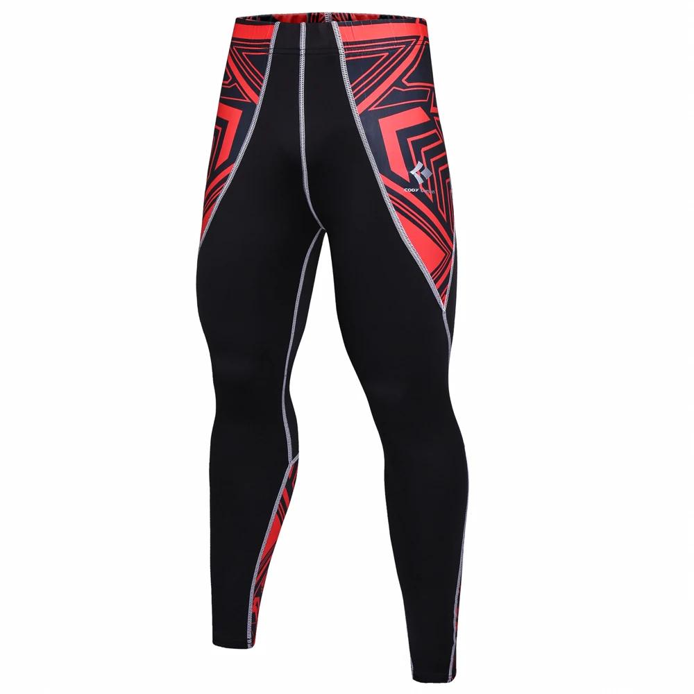Для мужчин брюки сжатия Леггинсы модные 3d печатных сращены эластичные колготки