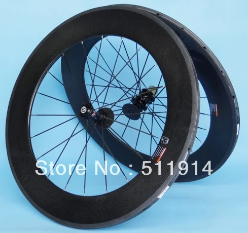 Полный углеродный комплект колес для шоссейного велосипеда 700C 88 мм ступицы