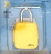 yellow Милые прокатки в форме чемодана из 3 вещей с мультипликационным принтом-значный пароль замок 4 вида цветов замок выдвижного ящика, высокое качество цифровой замок для багажа подарок - Цвет: yellow