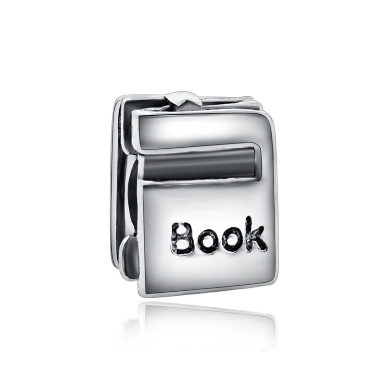 Book Новинка,, бусина, сплав, домашняя книга, музыка, кофе, яблоко, подвеска, шарм, подходит для браслета Пандора, ожерелье, сделай сам, женское ювелирное изделие - Цвет: Book