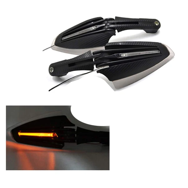 

Motorcycle Pair Motorbike Handguards Protector Hand Guard W/ LED Turn Signal Running Lights For MT07 MT09 2013-2016