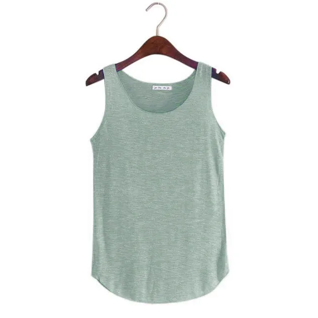 

Summer Women T Shirt Round Neck Sleeveless T-shirt Women Casual Loose Beach Tshirt Cotton Tops Women Clothing Camiseta Mujer