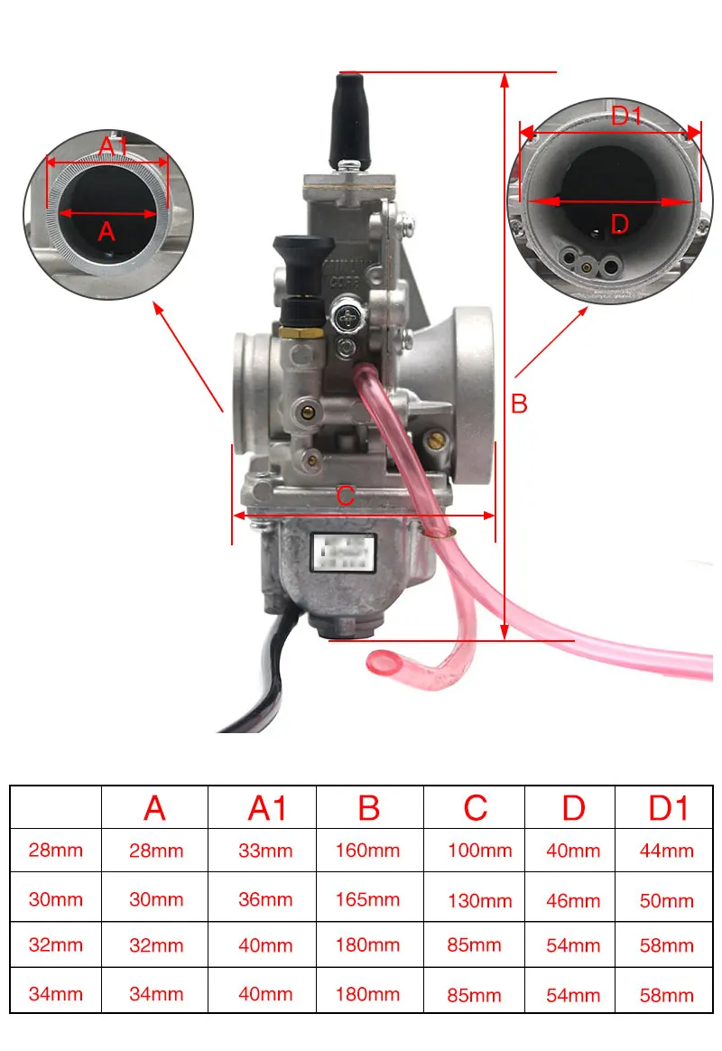 Alconstar MIKUNI TM28 TM30 TM32 TM34 карбюратор для мотоцикла 2 т тактный гоночный плоский слайд карбюратор питбайк с power Jet