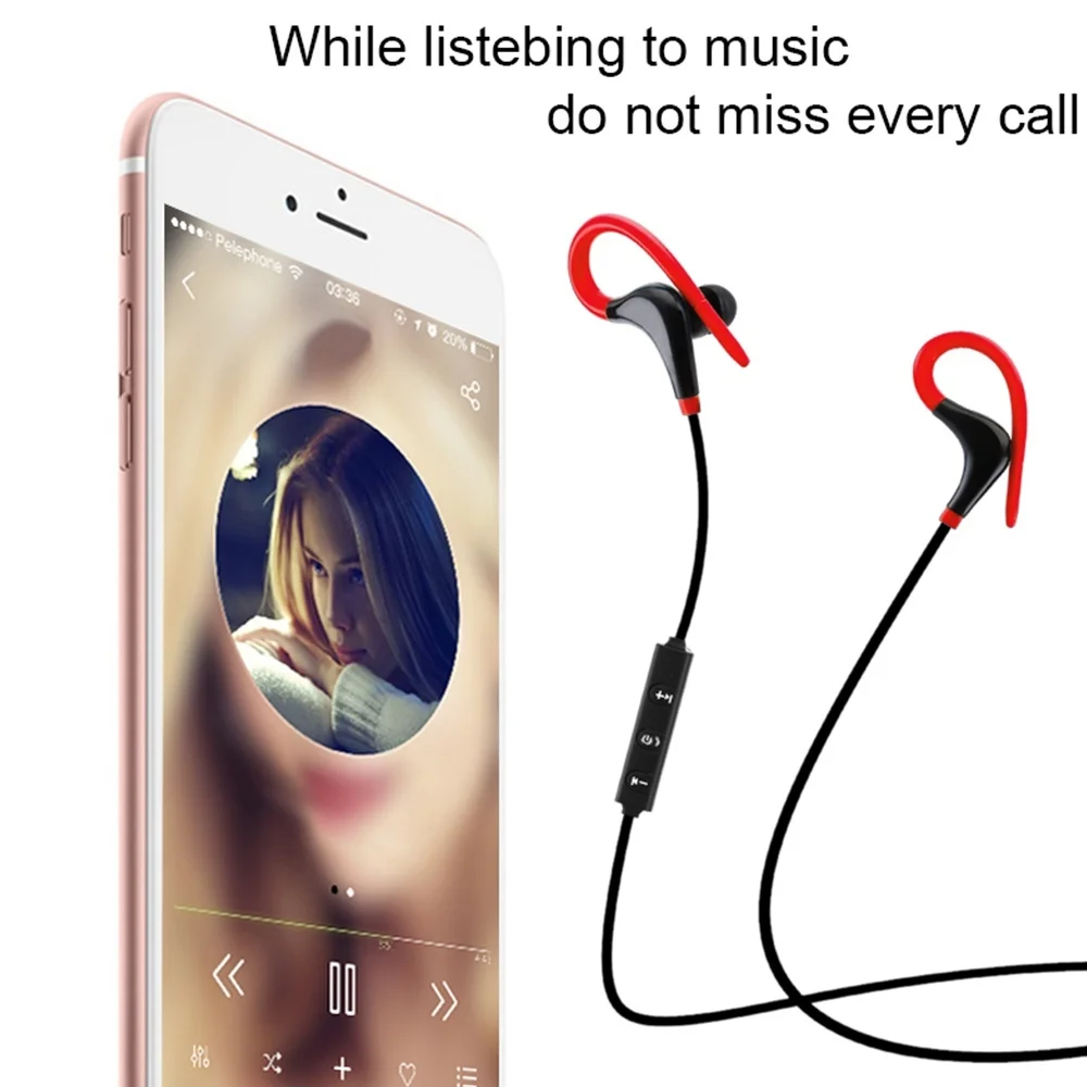 Teamyo Беспроводной гарнитура Bluetooth спортивные устойчивое динамик наушники стерео Бас-гарнитура наушники с микрофоном для мобильных телефонов