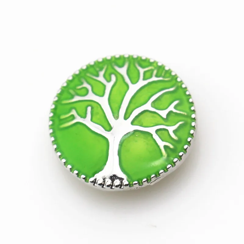 10 шт./лот эмалированные зеленые кнопки с изображением семейного дерева для