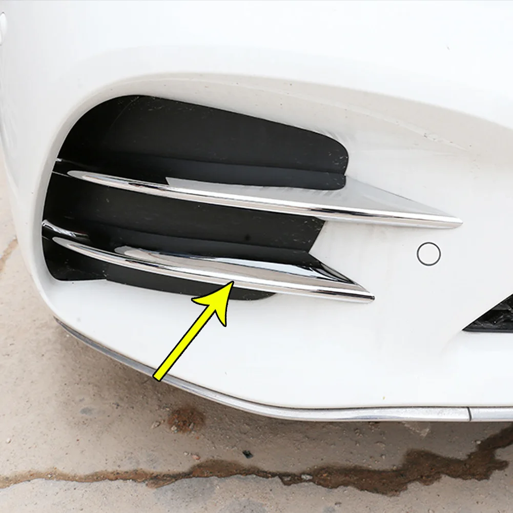 

Car Front Fog Lamp Strip Trim Cover Sticker Air Intake Grille Slats Trim For Mercedes Benz C Class W205 S205 C180 C260 C300 2019