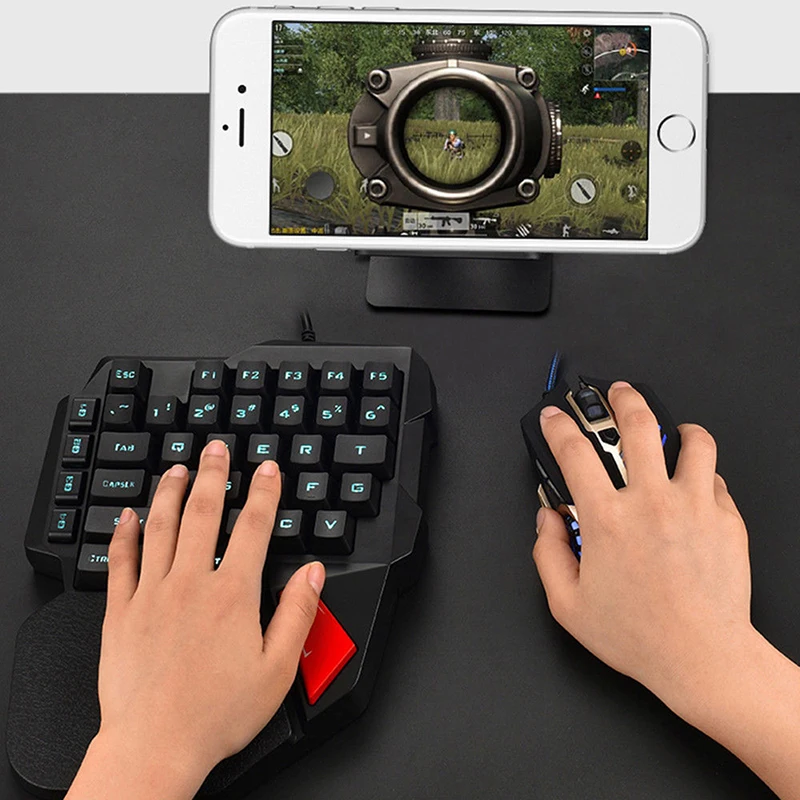 Игровая клавиатура K108 механическая с одной рукой для PUBG мобильная игра левая