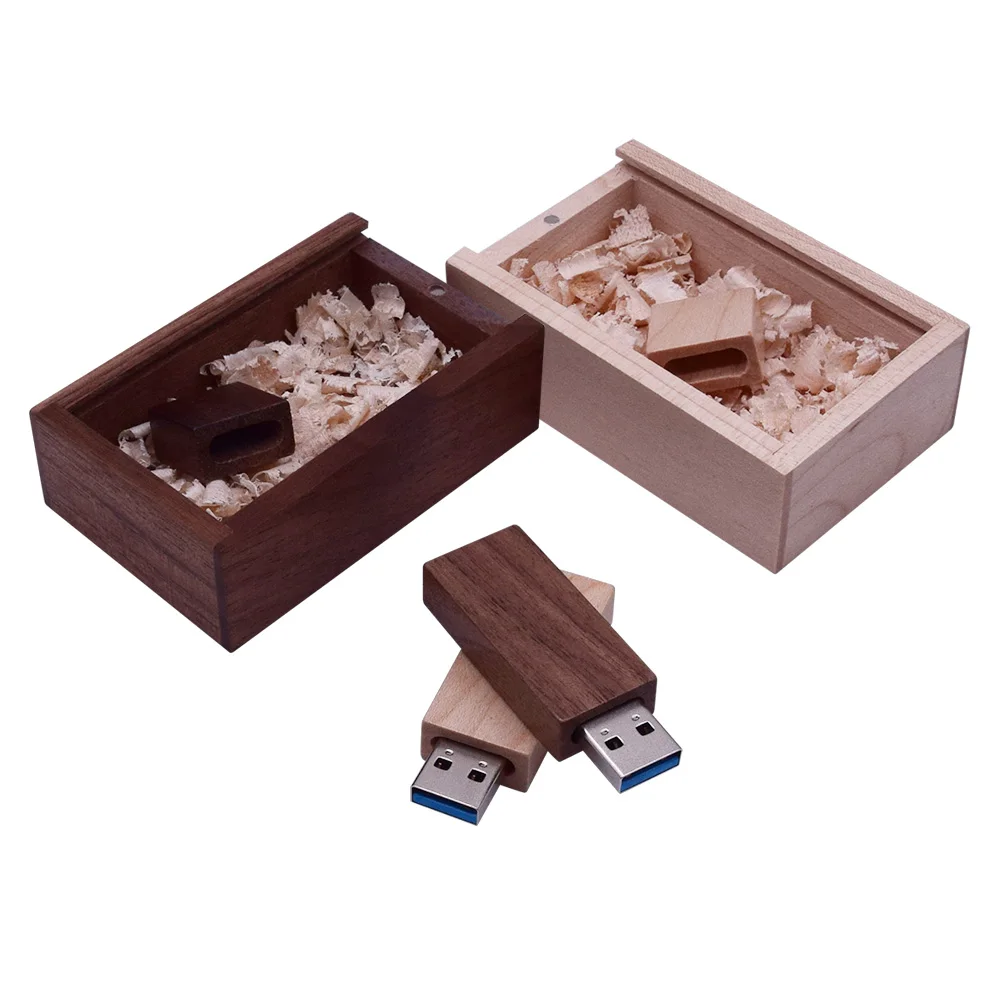 Высокоскоростная деревянная USB флешка флеш-накопитель 64 ГБ 32 ГБ 16 ГБ USB 3,0 с коробкой ручка-накопитель Пользовательский логотип Cle USB(более 10 шт. бесплатный логотип