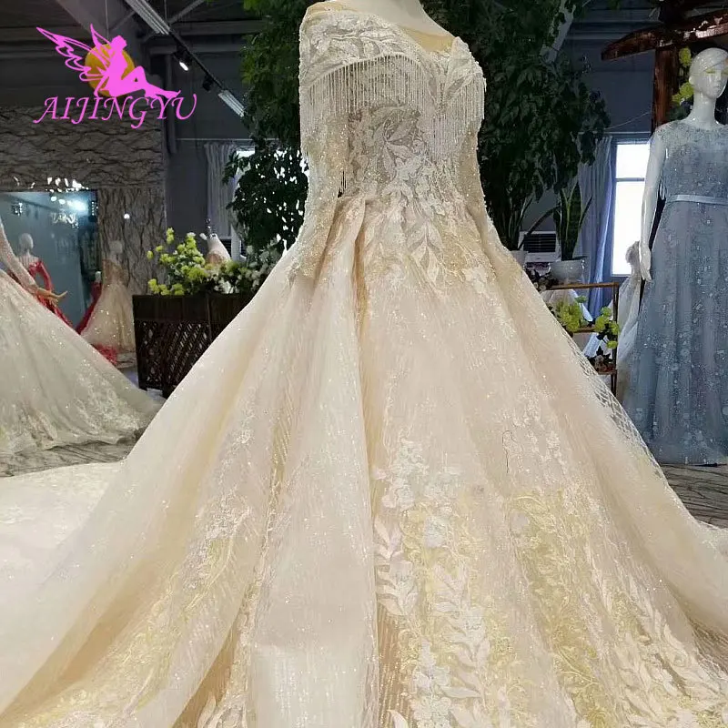 

AIJINGYU Weddding Dress Gowns Lace Ivory Tulle 2021 2020 United Kingdom France The Gown Asian Wedding Dresses