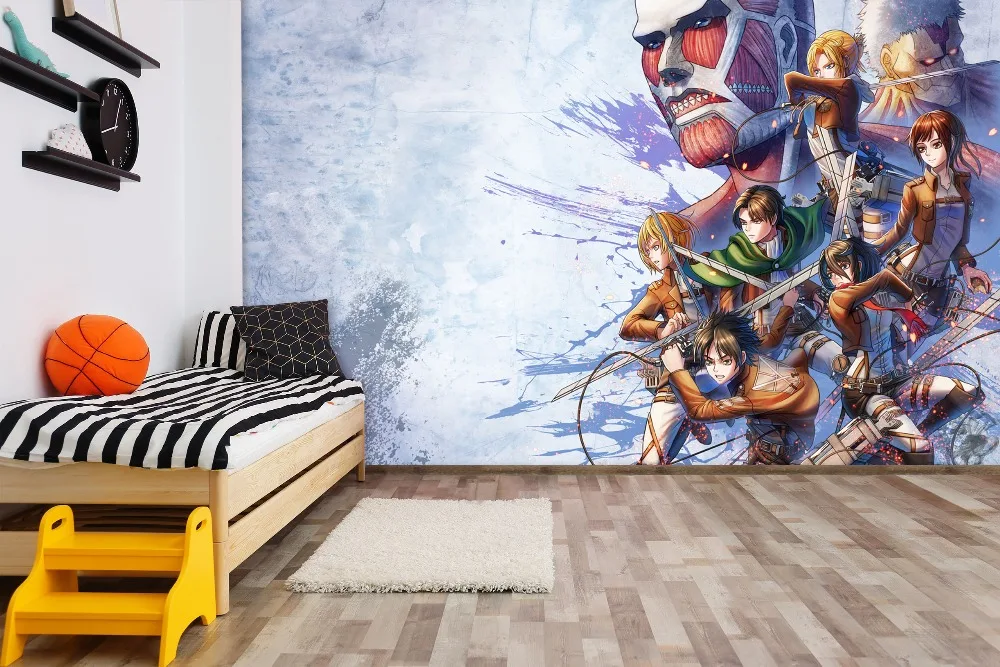 

[Self-Adhesive] 3D Attack On Titan 447 Japan Anime Wall Paper mural Wall Print Decal Wall Murals
