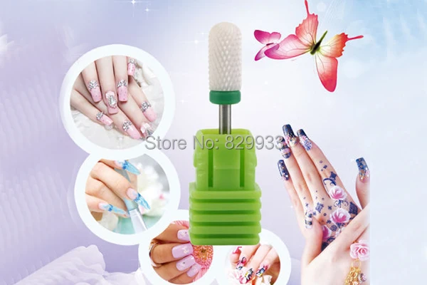 

1pc Rounded Barrel Ball Top White Ceramic Nail Drill Bits Electric Drilling Manicure Pedicure Nail Salon Ceramic Burr Drill tool