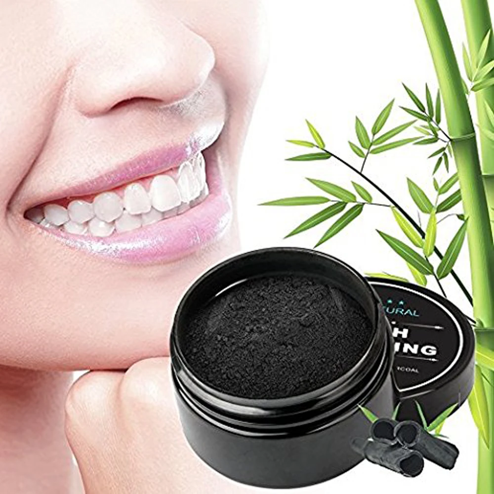 Activated Charcoal Teeth Whitening Powder Kit with 1 Bamboo Toothbrushes | Красота и здоровье