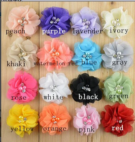 Женский шифоновый головной убор со стразами жемчужинами и цветами|flower girl dresses