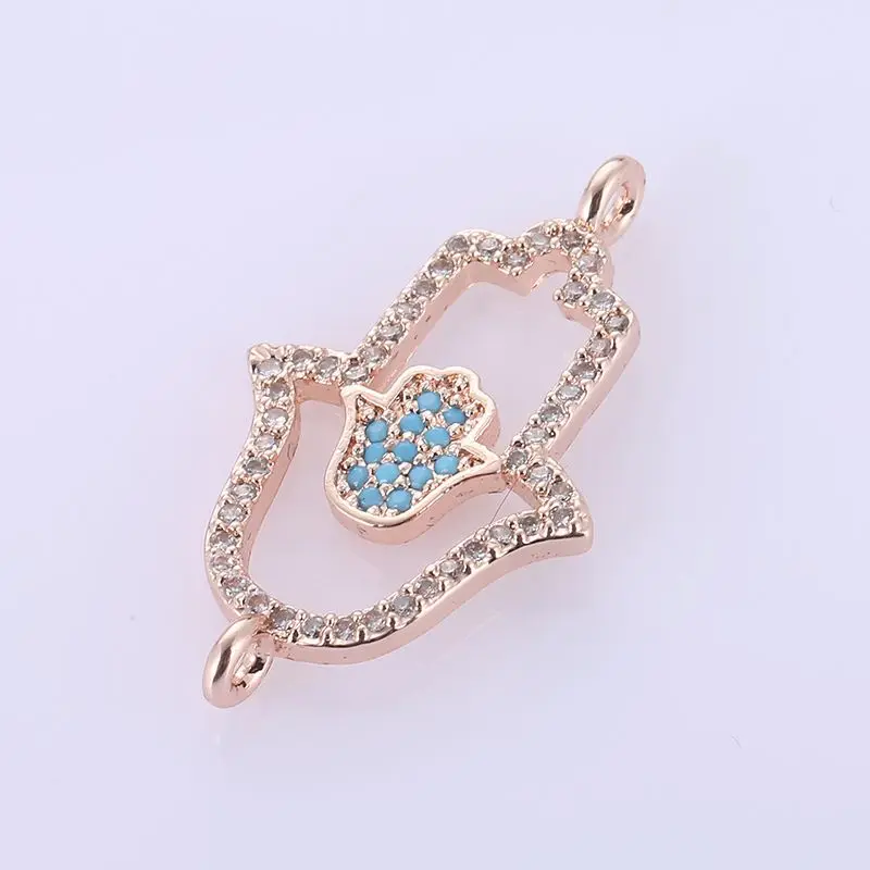 Erkek klye полые Хамса подвеска в форме руки ожерелье для женщин Collares винтажная цепь из розового золота кулоны «Фатима» ожерелье s