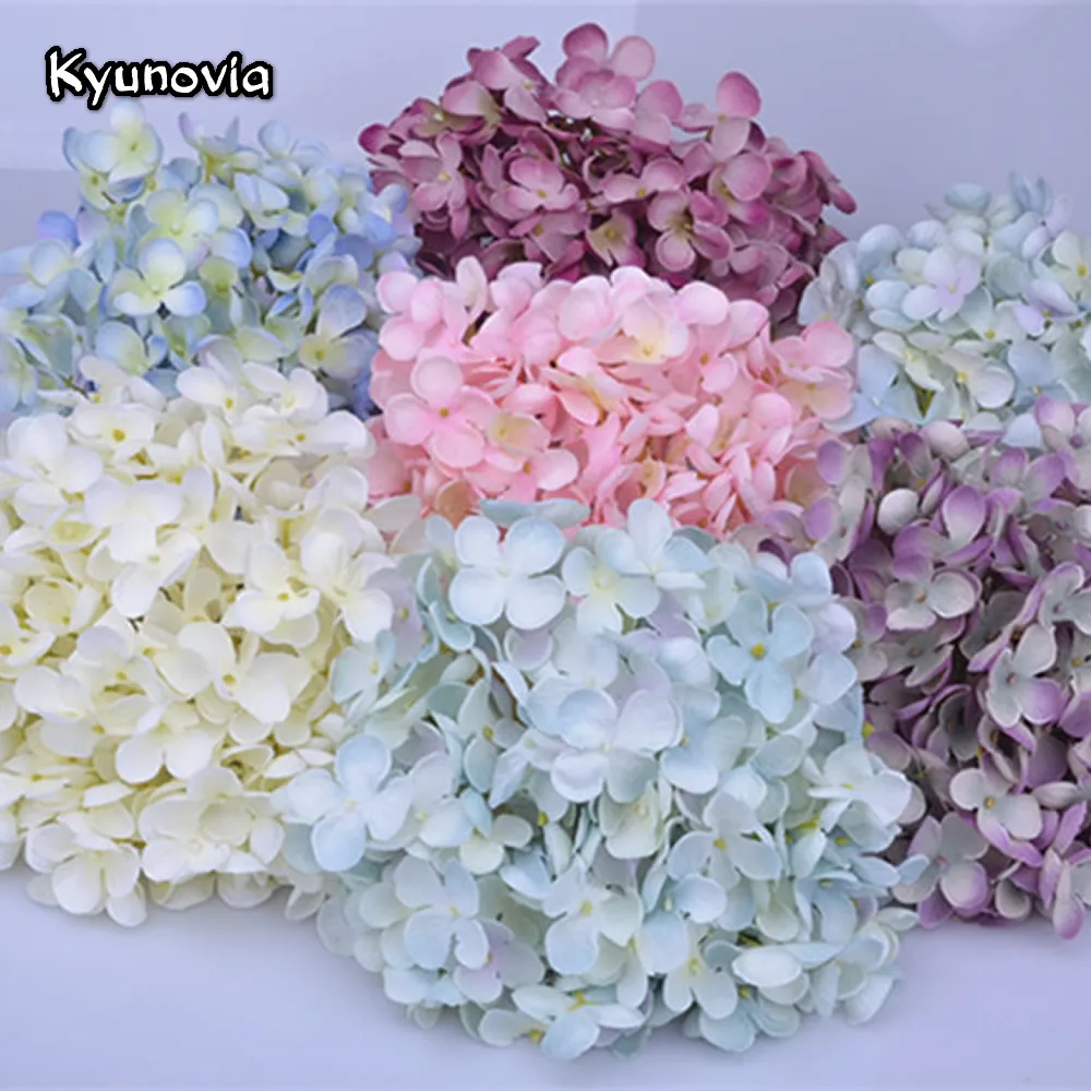 

Kyunovia DIY домашняя Свадьба декоративные шелковые гортензии цветок стены фото фон 176 лепесток/Цветочная Гортензия цветочный шар H05