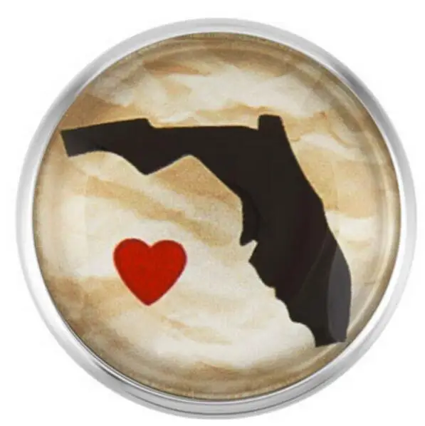 20 шт./лот кнопки застежки с имбирным стеклом Love Florida State подходят для браслетов и