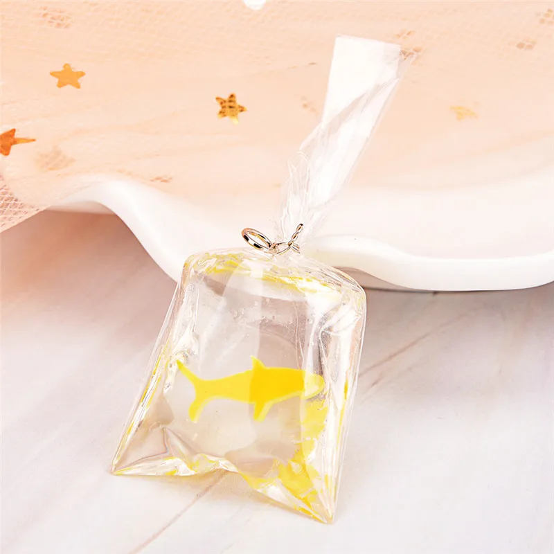 1 шт. серьги подвески из смолы сумка для воды в рыбе модный девушек не вызывает