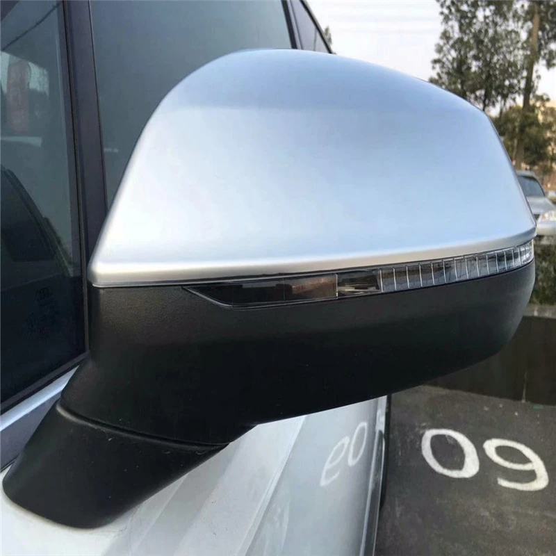 

WELKINRY car auto cover styling for Audi Q7 2016 2017 2018 ABS chrome side fender wing rearview door mirror cap trim
