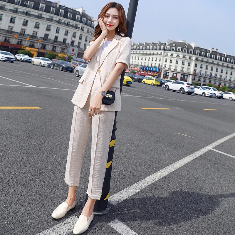 Женский костюм на весну и осень новинка Модный повседневный офисный женский