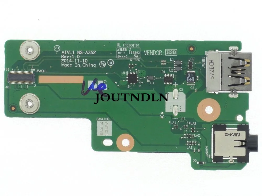 JOUTNDLN для Lenovo Thinkpad L450 USB и аудио разъем наушников порт плата AIVL1 NS-A352 00HT813 |