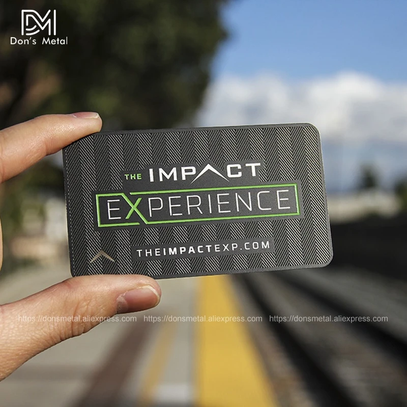 Персонализированная открытка из нержавеющей стали металлическая визитница