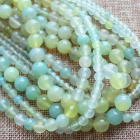 smooth 4 10mm apple green agates round loose beads 15 diy jewelry making