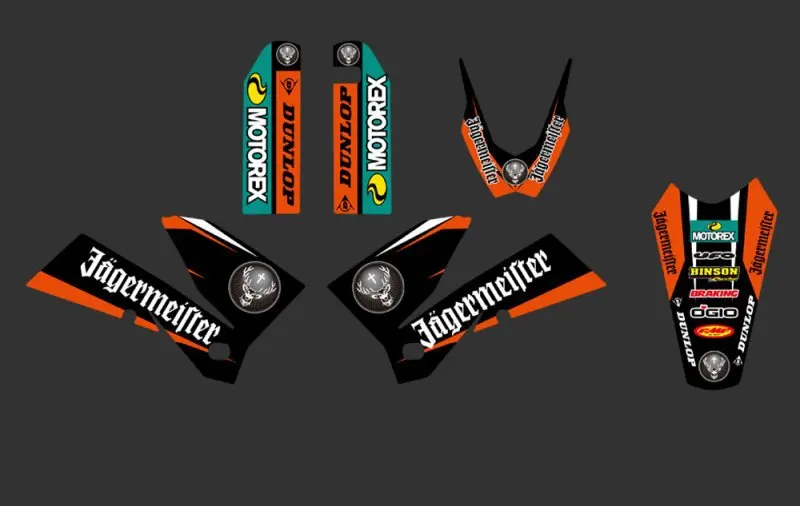 0267 оранжево-белая новая командная графика с подходящими фонами подходит для SXF MXC