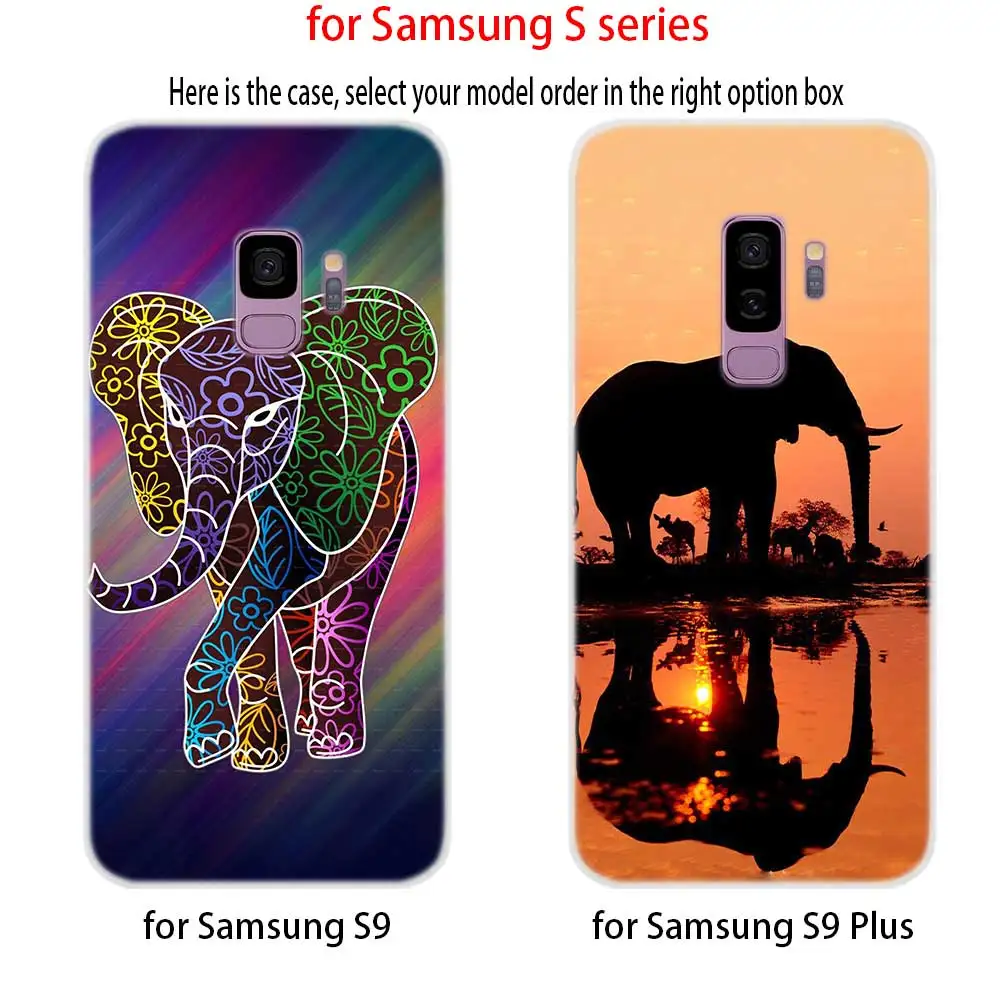 Мягкий силиконовый чехол с принтом слона для Samsung S30 S20 S11 S10 S9 S8 Plus lite 11e 10e Uitra