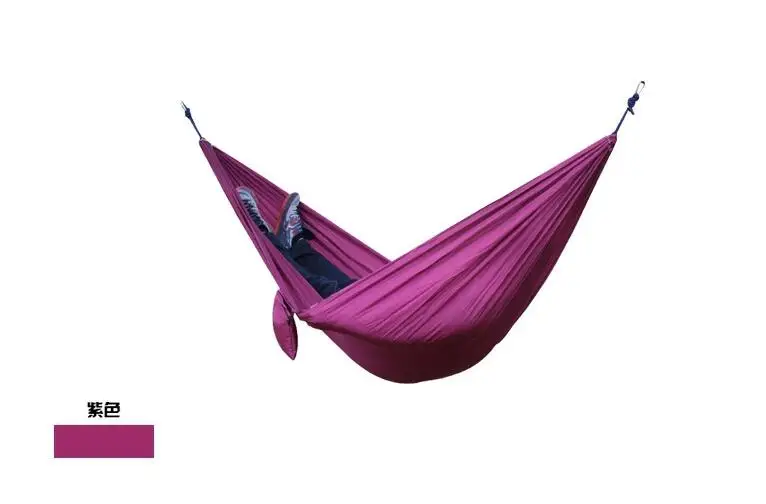 hammock color 2 человек Портативный парашюта гамак Открытый выживания кемпинг гамаки сад отдыха и путешествий двойной Подвесные качели 270 см x 140 см - Цвет: hammock color