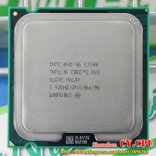 Процессор Intel Core 2 Duo E7500 93 ГГц/3 м/1066 МГц настольный процессор LGA775 (работает на 100%