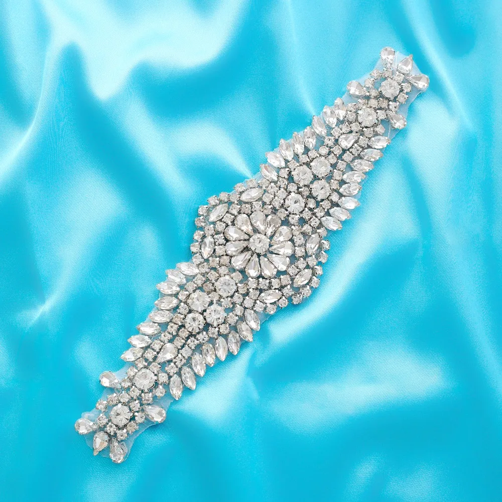 Серебряный кристалл свадебный пояс со стразами свадебное платье для свадебного
