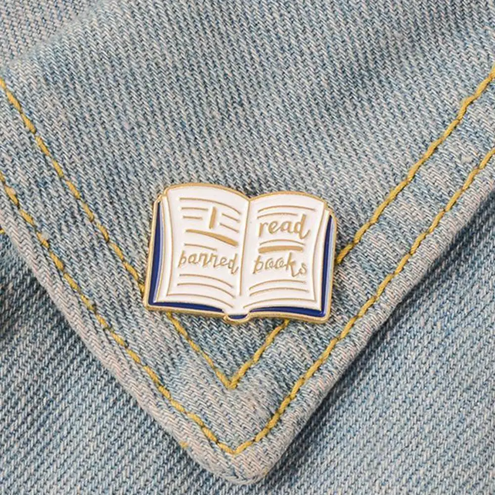 Женские Английские слова запрещенные книги для чтения эмалированная брошь