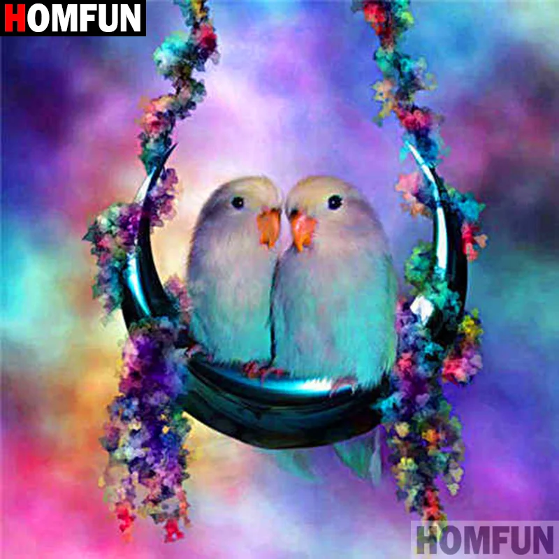 Алмазная живопись HOMFUN попугай алмазная вышивка 5D сделай сам с полными