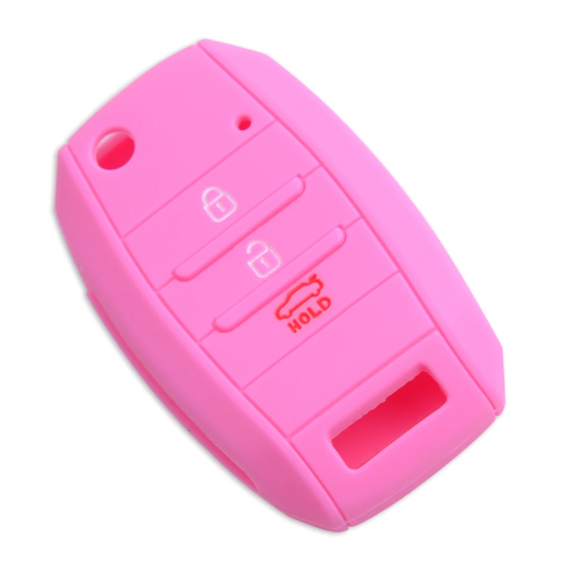 Pink Beler 3 кнопки силиконовый автомобильный флип пульт дистанционного ключа чехол Брелок оболочка держатель защитный подходит для KIA K3 RIO SPORTAGE Sorento - Название цвета: Pink