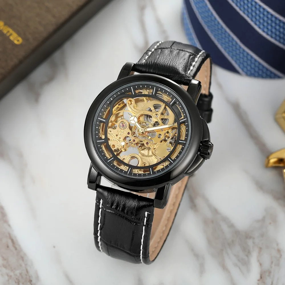 FORSINING мужские деловые часы автоматические механические с скелетом наручные Montre