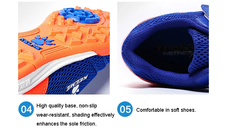 KELME/Детская футбольная обувь для футбола; кроссовки для помещений; сверхтонкая футбольная обувь на крючках и петлях; 6873003