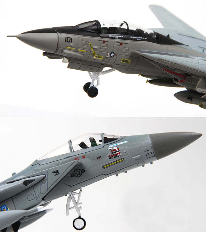 Коллекционная модель 1/100 г., модель Grumman F-14 Tomcat Diecast, самолет ВМС США, игрушка боец, модель для детей, подарки для фанатов