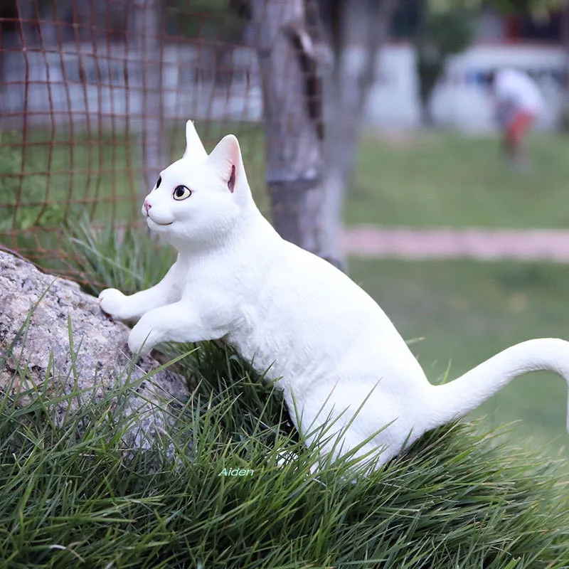 7 &quotмилый статуя кота моделирование белый персидский кот кошка из АБС пластика