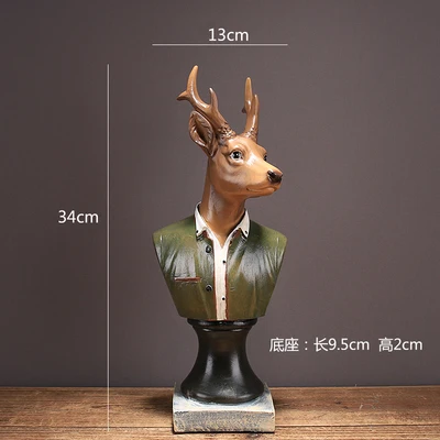 Креативный винтажный джентльмен в скандинавском и американском стиле с оленем