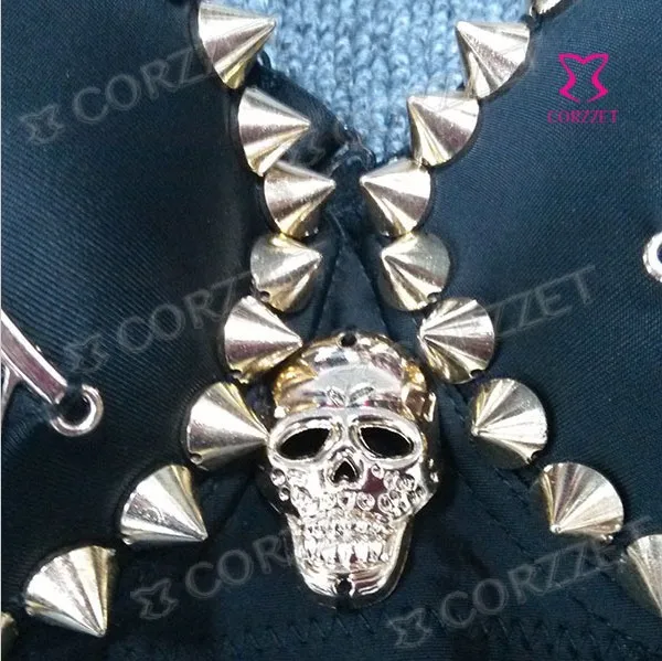 Сексуальный женский черный золотой металлический панк шпильки заклепки