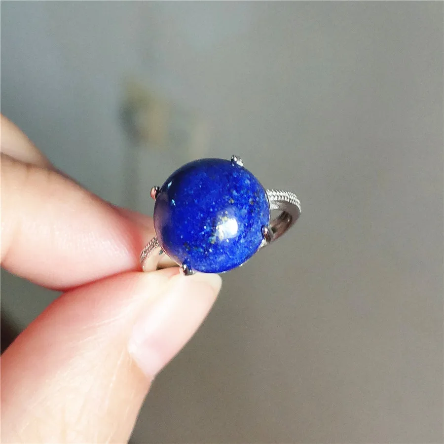 Подлинное темно-синее натуральное лазуритовое кольцо для женщин и мужчин