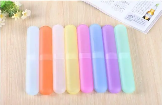 

Plastic Toothbrush Case Travel Use Spoon Holder Chopsticks Case Color Random Different Color Free Shipping