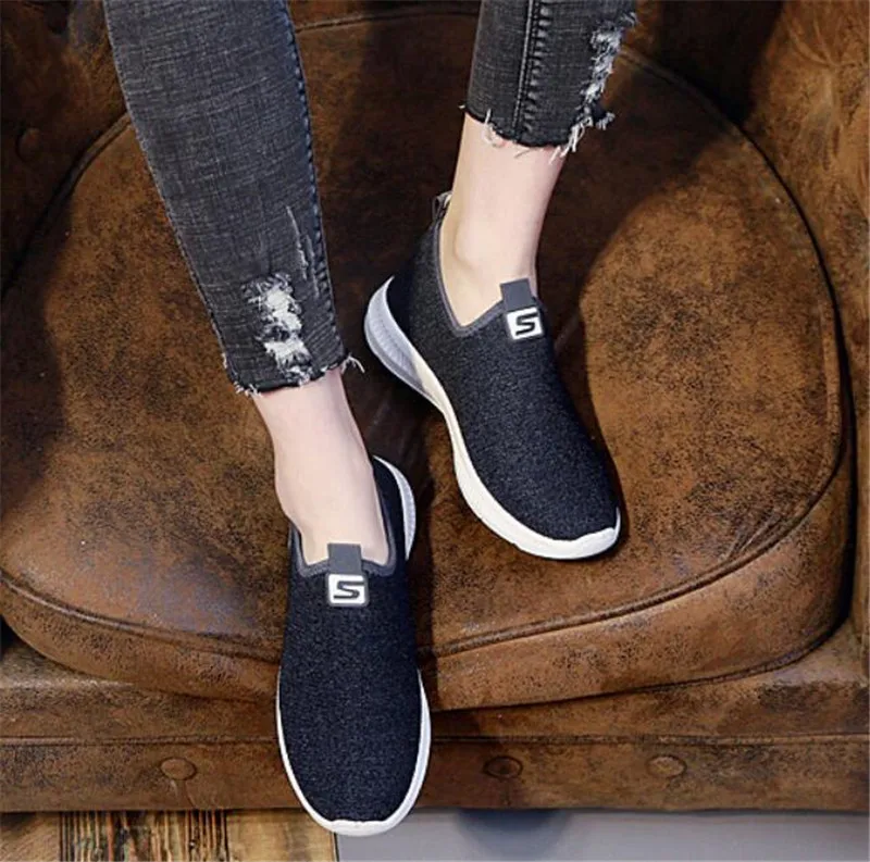 2019 сезон: весна–лето женская обувь блестящие дышащие сникерсы на платформе