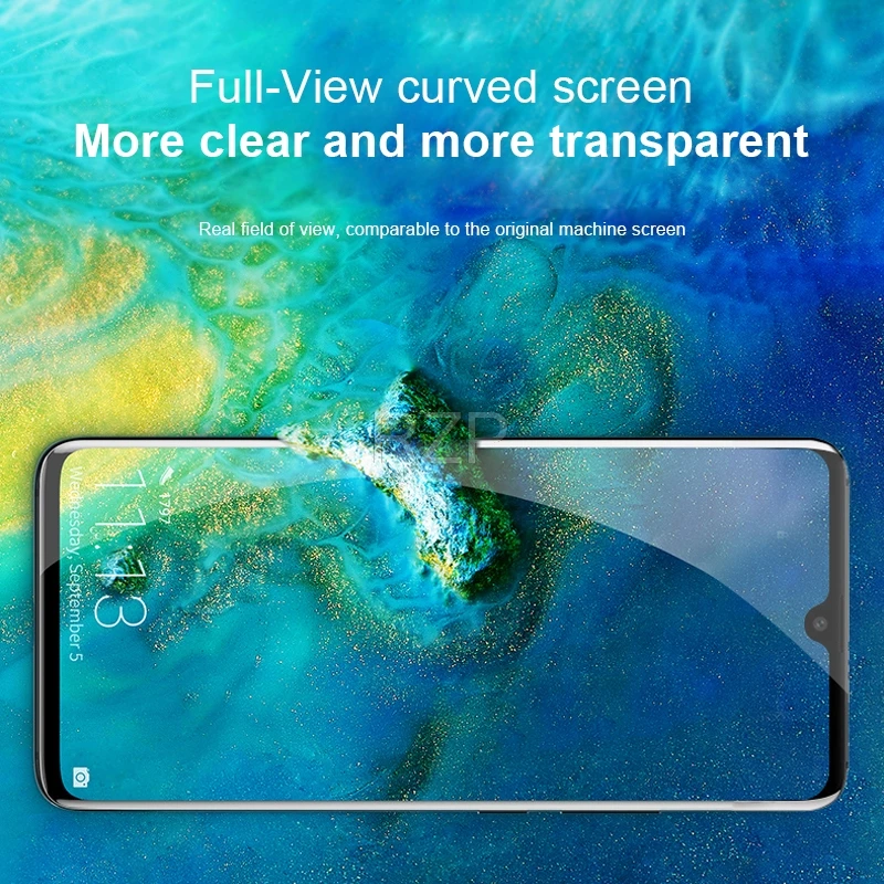 RZP 9D изогнутая защитная пленка на весь экран для Huawei Mate 10 20 X lite Pro 3D мягкая ПЭТ (не