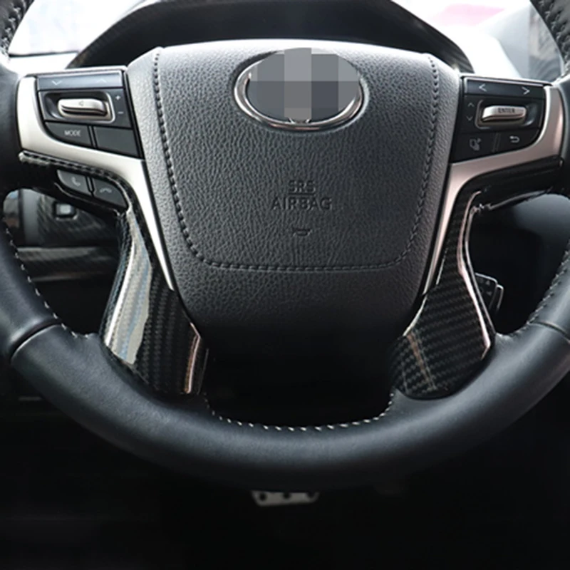 Для Toyota Land Cruiser Prado FJ150 2018 ABS углеродного волокна узор руль декоративная крышка