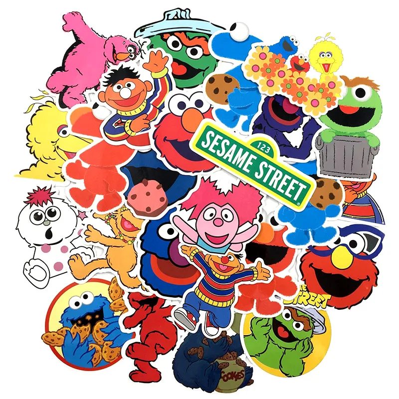 51 Pcs American Animation Sesame Street Cartoon Sticker For Bike Motorcycle Phone Laptop Luggage Funny Sticker Bomb Decals